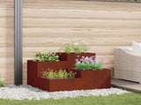 Garden Planter Rusty 100 x 100 x 60 cm Weathering Steel 865868