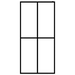 Walk-in Shower Screen Frosted Tempered Glass 118x190 cm 145692