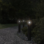Outdoor Floor Lamps with Sensors 3pcs Black 60 cm Stainless Steel 4006370