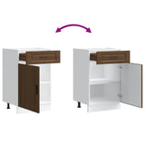 Kitchen Base Cabinet "Porto" Brown Oak Engineered Wood 853964