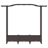 Raised Bed with Trellis and Wheels Brown 169 x 40 x 129 cm PP 3423096