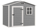 6 x 4ft Outdoor Shed with Foundation, Lockable Door, Vents, Windows, Plastic Shed for Tool Storage, T3398P317773