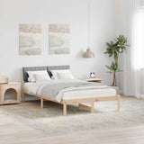 Bed frame Brown and light grey 120 x 200 cm Solid pine wood 878679