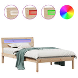 Bed Frame with Headboard Brown 90 x 200 cm Solid Pine Wood 872794