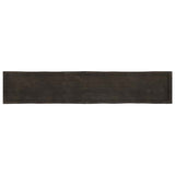 Table Top Dark Brown 220x40x cm Treated Solid Wood Live Edge 364053