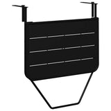 Hanging Balcony Table Folding Black 60 x 39 x 65 cm Steel 42008075