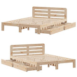 Bed Frame without Mattress 140x190 cm Solid Wood Pine 3309872