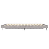 Bed Frame without Mattress Grey Sonoma 135x190 cm Double Engineered Wood 832291