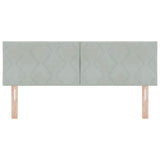 Headboard Height Adjustable Light grey 144 cm Velvet 42007248