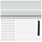 Welded Wire Fence 100 x 1.2 m PVC-Coated Steel Green 3336795