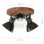 ZNTS Industrial Ceiling Lamp 25 W Black 42x27 cm E27 320515