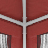 Party Tent with 8 Mesh Sidewalls Red 3x9 m HDPE 319245