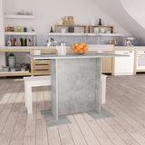 ZNTS Dining Table Concrete Grey 110x60x75 cm Engineered Wood 800247