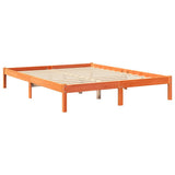 Bookcase Bed without Mattress Wax Brown 140x200 cm Solid Wood Pine 3324319