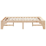 Bed Frame Brown 120 x 200 cm Solid Pine Wood 872989