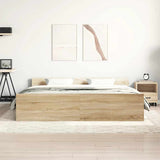 Bed Frame without Mattress Sonoma Oak 200x200 cm 3203735