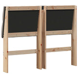 Upholstered Headboard Taupe 120 cm Solid Pine Wood 879352