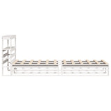 Bed Frame without Mattress White 75x190 cm Small Single Solid Wood Pine 3306511