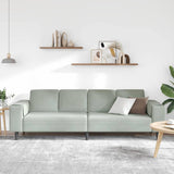 Living Room Couch Light Grey 250 x 77 x 76 cm 3335091