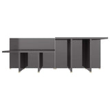 Coffee Tables 2 pcs High Gloss Grey 111.5x50x33 cm Engineered Wood 805578