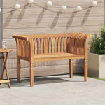 Garden Bench Brown 127.5 x 52 x 80 cm Solid teak wood 42006347