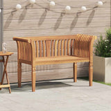 Garden Bench Brown 127.5 x 52 x 80 cm Solid teak wood 42006347