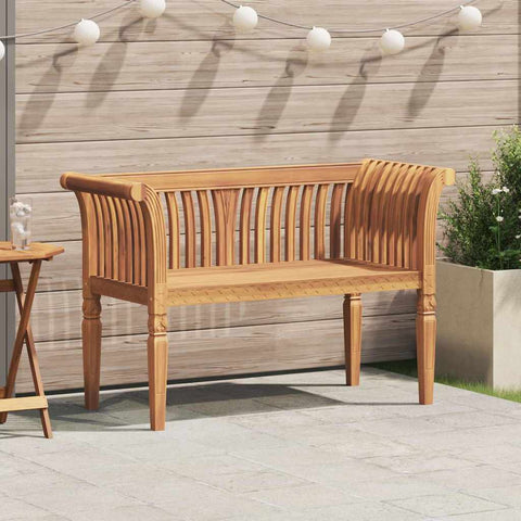 Garden Bench Brown 127.5 x 52 x 80 cm Solid teak wood 42006347