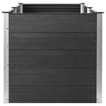 ZNTS Garden Raised Bed 250x50x91 cm WPC Grey 49058