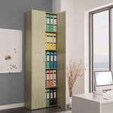 Office Cabinet Sonoma oak Engineered wood 190 cm height 800300
