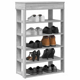 Shoe Rack Grey Sonoma 60x30x98 cm Engineered Wood 859928