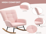 Teddy Fleece Rocking Chair - Pink T3398P342216