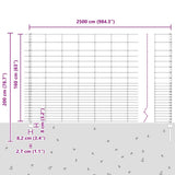 Wild Fence with Posts 25 x 1.6 m 3337141