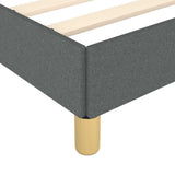 Bed Frame without Mattress Dark Grey 100x190 cm Twin Fabric 346851
