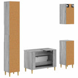 4 Piece Bathroom Cabinet Set ARNHEM Grey Sonoma Engineered Wood 3417933