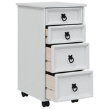 Rolling Cabinet with Drawers CORONA White 42040542