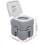 Portable Camping Toilet Grey 2010 L 30138