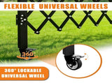 Foldable Security Gate, Expandable Safety Barrier with 360&deg Swivel Casters Lockable Design, 30835775