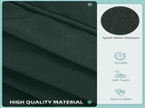 Garden Rattan Sofa Cushion Polyester Cover Replacement Outdoor- No Cushion Included, Dark Grey T3398P314188
