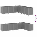 Garden Planter Light Grey 160x160x53 cm PP 367867