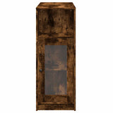 Bar Table with Racks Smoked Oak 101x40x103.5 cm Engineered Wood 854368