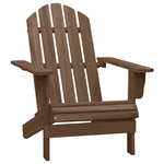 Garden Adirondack Chair with Table Solid Fir Wood Brown 315921