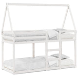 Bunk Bed without Mattress White 75x190 cm Small Single Solid Wood Pine 3282090
