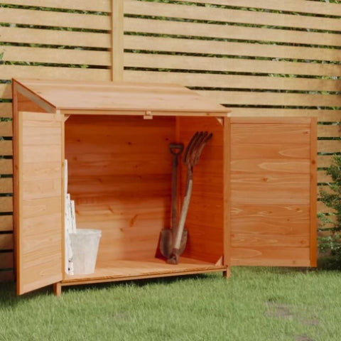 Garden Shed Brown 102x52x112 cm Solid Wood Fir 152185