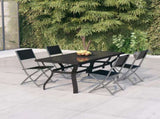 Garden Dining Set Grey Powder-coated steel Standard Foldable 3102920