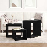Nesting Table 3 pcs Black Oak Engineered Wood 862675