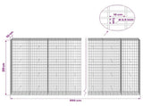 Gabion with 3.5 mm Wire and 5x10 cm Mesh 950x50x200 cm 3462877