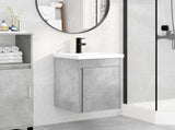 Bathroom Vanity Unit with Tap Concrete Grey 42 x 40 x 74.5 cm 889532