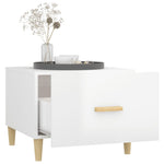 Coffee Tables 2 pcs High Gloss White 50x50x40 cm Engineered Wood 812721