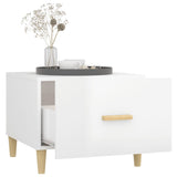Coffee Tables 2 pcs High Gloss White 50x50x40 cm Engineered Wood 812721