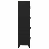Locker Cabinet Black 38x45x180 cm Steel 339786